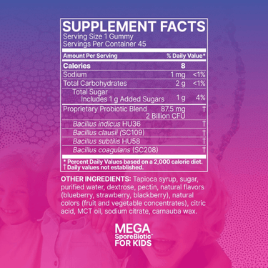 MegaSporeBiotic™ Kids Probiotic Gummies - Accelerated Health Products